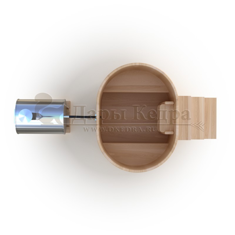 Фурако овальная из кедра с внешней печью