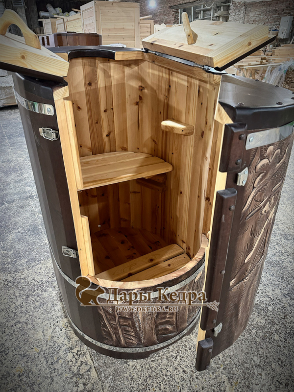 Кедровая бочка (фитобочка) «Сибирский волк»