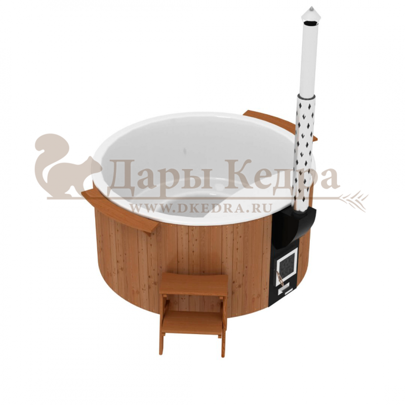 Финская круглая композитная купель с подогревом (с интегрированной печкой)  «Энима 220 интегра 35 квт» Финская круглая композитная купель с подогревом (с интегрированной печкой)  «Энима 220 интегра 35 квт»